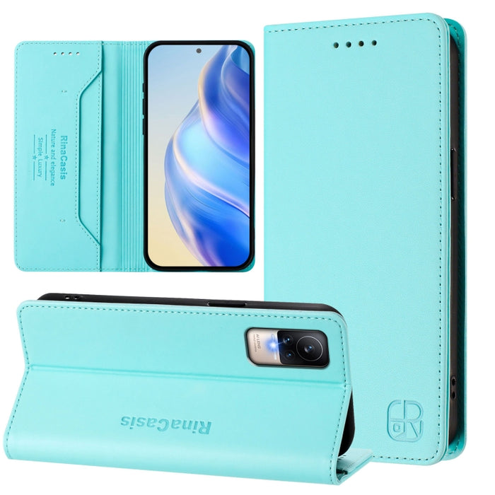 Estuche para teléfono de cuero con doble pliegue y succión magnética y RFID RC01, For Xiaomi 13 Lite 5G / Civi 2, For Xiaomi 13 Pro 5G, For Xiaomi 13 5G, For Xiaomi 12S Ultra, For Xiaomi 12 Pro / 12S Pro, For Xiaomi 12 5G / 12X 5G / 12S 5G             ...