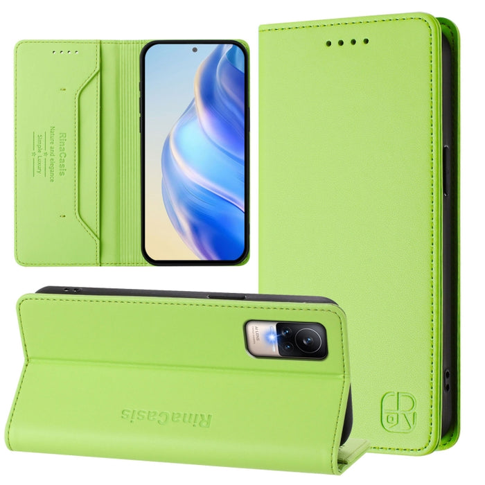Estuche para teléfono de cuero con doble pliegue y succión magnética y RFID RC01, For Xiaomi 13 Lite 5G / Civi 2, For Xiaomi 13 Pro 5G, For Xiaomi 13 5G, For Xiaomi 12S Ultra, For Xiaomi 12 Pro / 12S Pro, For Xiaomi 12 5G / 12X 5G / 12S 5G             ...