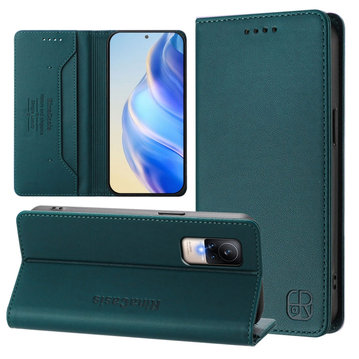 Estuche para teléfono de cuero con doble pliegue y succión magnética y RFID RC01, For Xiaomi 13 Lite 5G / Civi 2, For Xiaomi 13 Pro 5G, For Xiaomi 13 5G, For Xiaomi 12S Ultra, For Xiaomi 12 Pro / 12S Pro, For Xiaomi 12 5G / 12X 5G / 12S 5G             ...