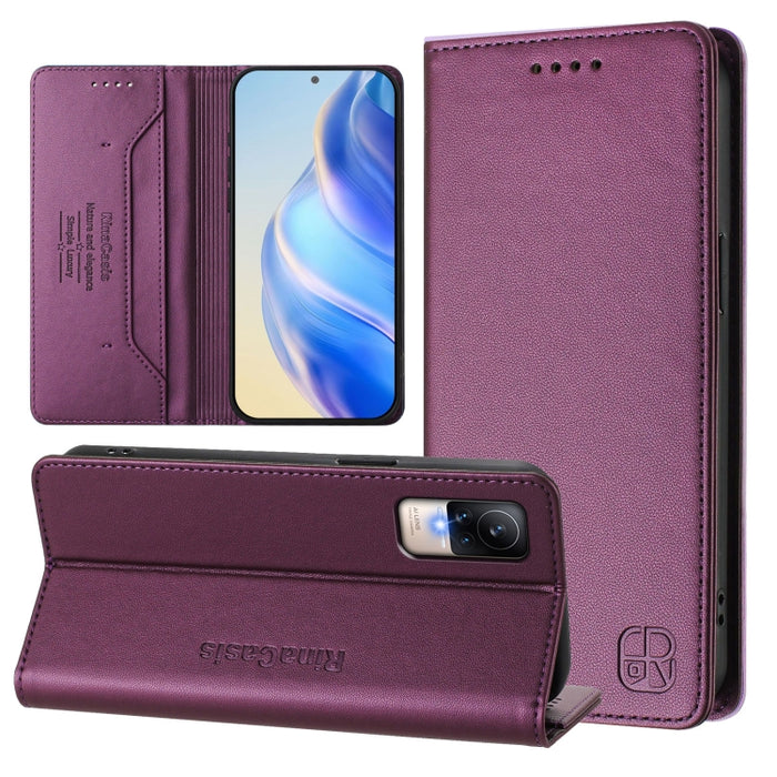 Estuche para teléfono de cuero con doble pliegue y succión magnética y RFID RC01, For Xiaomi 13 Lite 5G / Civi 2, For Xiaomi 13 Pro 5G, For Xiaomi 13 5G, For Xiaomi 12S Ultra, For Xiaomi 12 Pro / 12S Pro, For Xiaomi 12 5G / 12X 5G / 12S 5G             ...