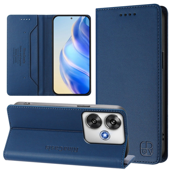 Estuche para teléfono de cuero con doble pliegue y succión magnética y RFID RC01, For Xiaomi 14T Pro, For Xiaomi 14T, For Xiaomi Poco F6 5G, For Xiaomi Poco F6 Pro 5G, For Xiaomi Poco X6 Neo 5G, For Xiaomi Poco X6 Pro / Redmi K70E                      ...