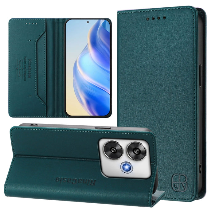 Estuche para teléfono de cuero con doble pliegue y succión magnética y RFID RC01, For Xiaomi 14T Pro, For Xiaomi 14T, For Xiaomi Poco F6 5G, For Xiaomi Poco F6 Pro 5G, For Xiaomi Poco X6 Neo 5G, For Xiaomi Poco X6 Pro / Redmi K70E                      ...