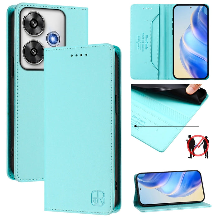 Estuche para teléfono de cuero con doble pliegue y succión magnética y RFID RC01, For Xiaomi 14T Pro, For Xiaomi 14T, For Xiaomi Poco F6 5G, For Xiaomi Poco F6 Pro 5G, For Xiaomi Poco X6 Neo 5G, For Xiaomi Poco X6 Pro / Redmi K70E                      ...