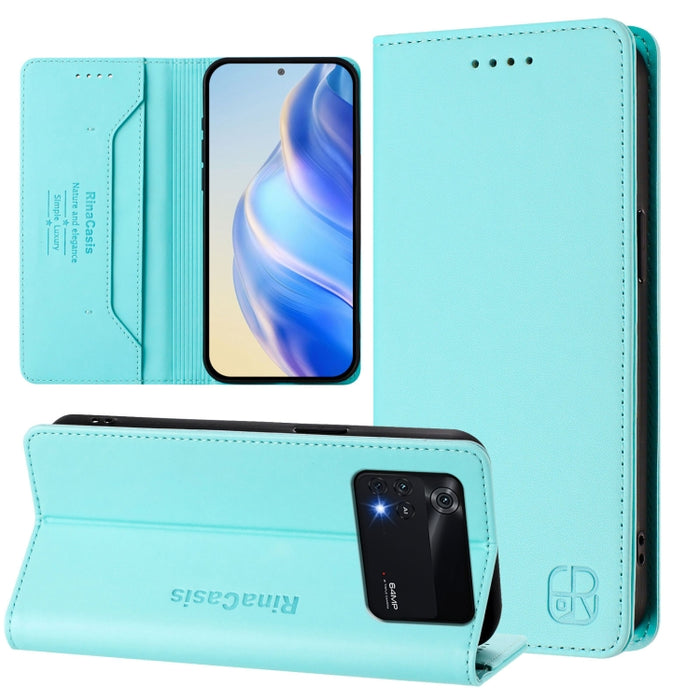 Estuche para teléfono de cuero con doble pliegue y succión magnética y RFID RC01, For Xiaomi 13 Lite 5G / Civi 2, For Xiaomi 13 Pro 5G, For Xiaomi 13 5G, For Xiaomi 12S Ultra, For Xiaomi 12 Pro / 12S Pro, For Xiaomi 12 5G / 12X 5G / 12S 5G             ...