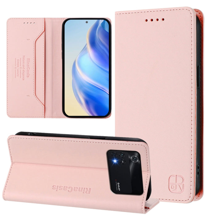 Estuche para teléfono de cuero con doble pliegue y succión magnética y RFID RC01, For Xiaomi 13 Lite 5G / Civi 2, For Xiaomi 13 Pro 5G, For Xiaomi 13 5G, For Xiaomi 12S Ultra, For Xiaomi 12 Pro / 12S Pro, For Xiaomi 12 5G / 12X 5G / 12S 5G             ...