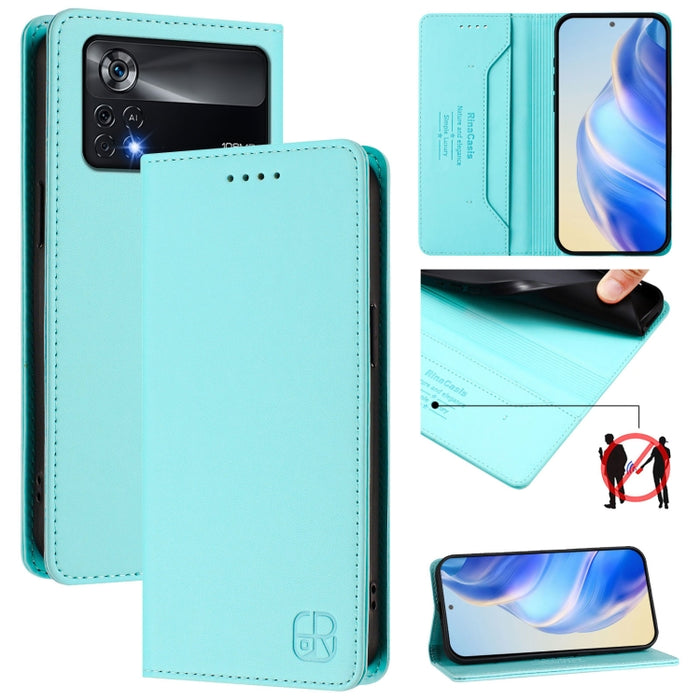 Estuche para teléfono de cuero con doble pliegue y succión magnética y RFID RC01, For Xiaomi 13 Lite 5G / Civi 2, For Xiaomi 13 Pro 5G, For Xiaomi 13 5G, For Xiaomi 12S Ultra, For Xiaomi 12 Pro / 12S Pro, For Xiaomi 12 5G / 12X 5G / 12S 5G             ...