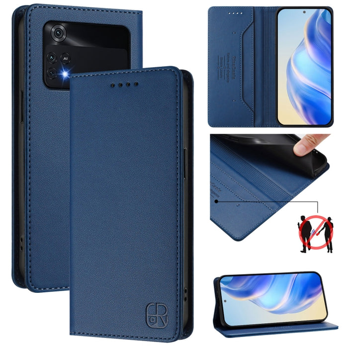 Estuche para teléfono de cuero con doble pliegue y succión magnética y RFID RC01, For Xiaomi 13 Lite 5G / Civi 2, For Xiaomi 13 Pro 5G, For Xiaomi 13 5G, For Xiaomi 12S Ultra, For Xiaomi 12 Pro / 12S Pro, For Xiaomi 12 5G / 12X 5G / 12S 5G             ...