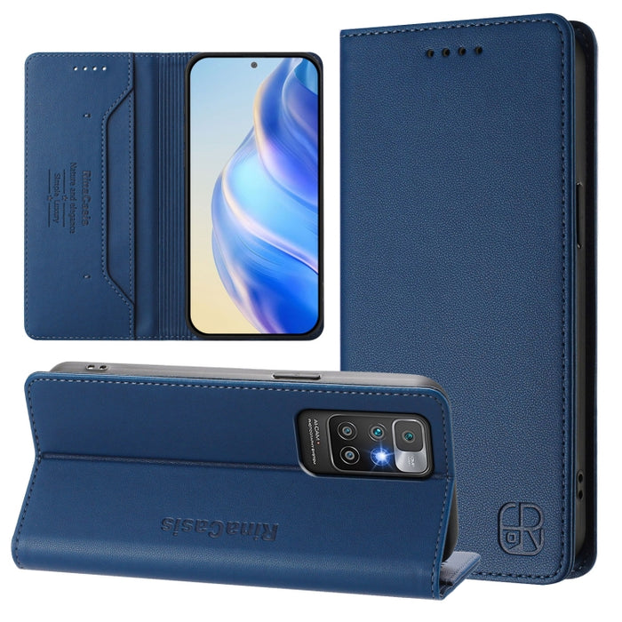 Estuche para teléfono de cuero con doble pliegue y succión magnética y RFID RC01, For Redmi K50 Ultra / Xiaomi 12T / 12T Pro, For Redmi Note 11 Pro 5G / 4G / Global, For Redmi 10 5G / 10 Prime+ 5G Global, For Redmi Note 11S 5G / Xiaomi Poco M4 Pro 5G  ...