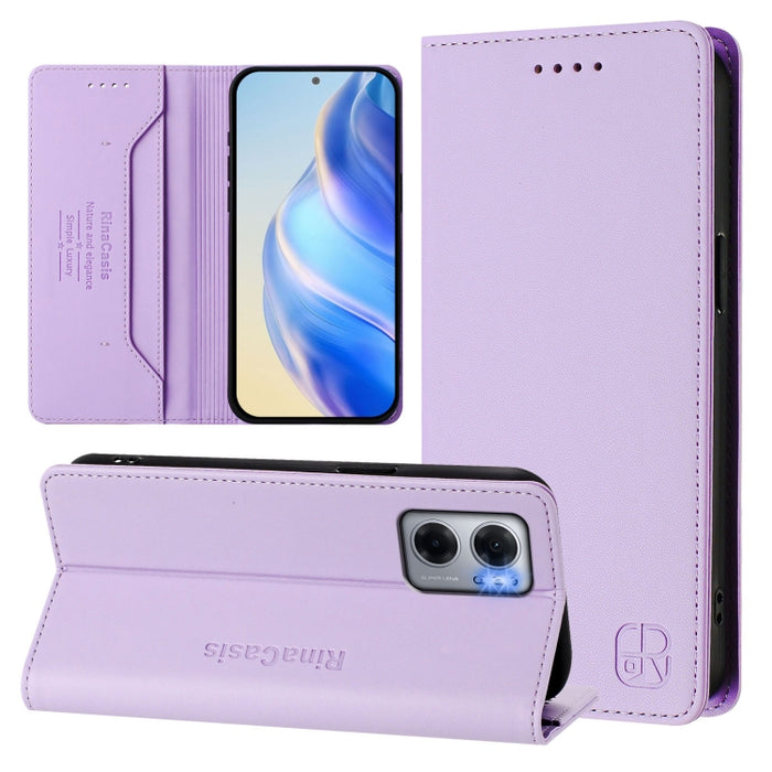 Estuche para teléfono de cuero con doble pliegue y succión magnética y RFID RC01, For Redmi K50 Ultra / Xiaomi 12T / 12T Pro, For Redmi Note 11 Pro 5G / 4G / Global, For Redmi 10 5G / 10 Prime+ 5G Global, For Redmi Note 11S 5G / Xiaomi Poco M4 Pro 5G  ...