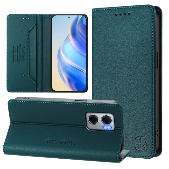 Estuche para teléfono de cuero con doble pliegue y succión magnética y RFID RC01, For Redmi K50 Ultra / Xiaomi 12T / 12T Pro, For Redmi Note 11 Pro 5G / 4G / Global, For Redmi 10 5G / 10 Prime+ 5G Global, For Redmi Note 11S 5G / Xiaomi Poco M4 Pro 5G  ...