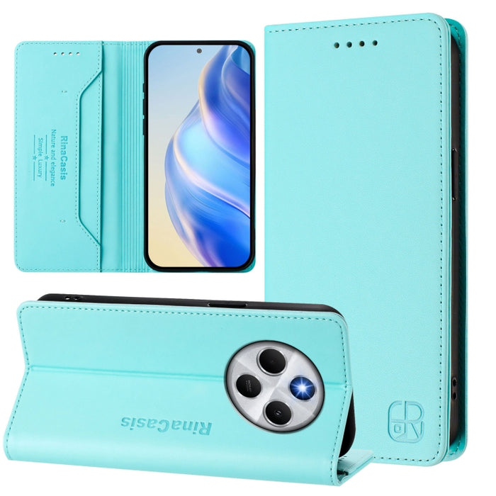 Estuche para teléfono de cuero con doble pliegue y succión magnética y RFID RC01, For Redmi Note 14 4G 163.25mm, For Redmi Note 14 5G, For Redmi 14C 4G / 14R 5G Global, For Redmi K70 Ultra 5G Global, For Redmi 13 5G / 4G Global                         ...
