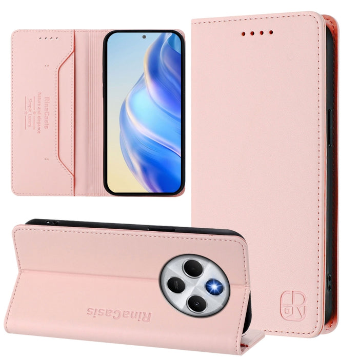 Estuche para teléfono de cuero con doble pliegue y succión magnética y RFID RC01, For Redmi Note 14 4G 163.25mm, For Redmi Note 14 5G, For Redmi 14C 4G / 14R 5G Global, For Redmi K70 Ultra 5G Global, For Redmi 13 5G / 4G Global                         ...
