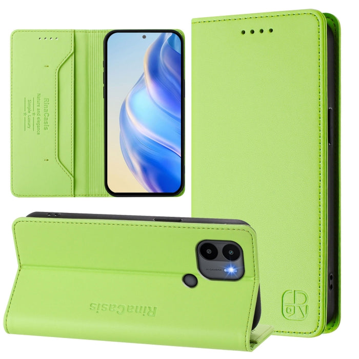 Estuche para teléfono de cuero con doble pliegue y succión magnética y RFID RC01, For Redmi 12 5G / 4G Global / Note 12R, For Redmi Note 11T Pro+ / Note 12T Pro / K50i, For Redmi Note 12 Turbo 5G / Xiaomi Poco F5, For Redmi Note 11 / 11S / 12S 4G Globa...