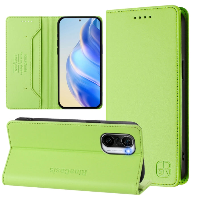 Estuche para teléfono de cuero con doble pliegue y succión magnética y RFID RC01, For Redmi K50 Ultra / Xiaomi 12T / 12T Pro, For Redmi Note 11 Pro 5G / 4G / Global, For Redmi 10 5G / 10 Prime+ 5G Global, For Redmi Note 11S 5G / Xiaomi Poco M4 Pro 5G  ...