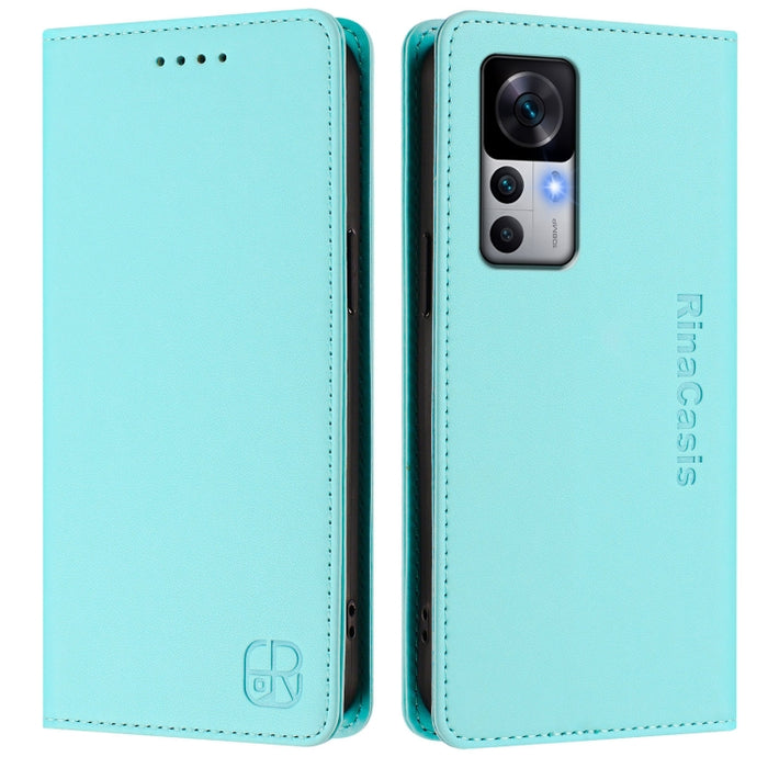 Estuche para teléfono de cuero con doble pliegue y succión magnética y RFID RC01, For Redmi K50 Ultra / Xiaomi 12T / 12T Pro, For Redmi Note 11 Pro 5G / 4G / Global, For Redmi 10 5G / 10 Prime+ 5G Global, For Redmi Note 11S 5G / Xiaomi Poco M4 Pro 5G  ...