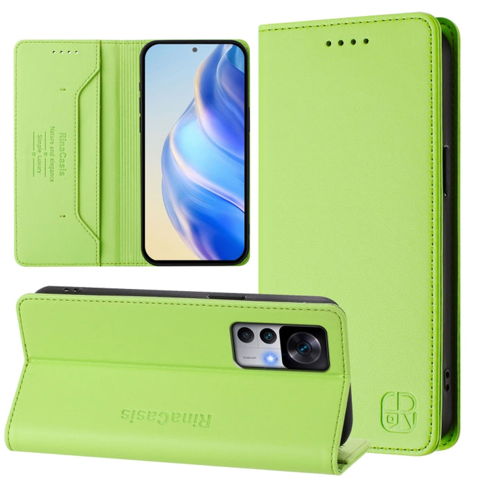 Estuche para teléfono de cuero con doble pliegue y succión magnética y RFID RC01, For Redmi K50 Ultra / Xiaomi 12T / 12T Pro, For Redmi Note 11 Pro 5G / 4G / Global, For Redmi 10 5G / 10 Prime+ 5G Global, For Redmi Note 11S 5G / Xiaomi Poco M4 Pro 5G  ...