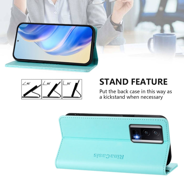Estuche para teléfono de cuero con doble pliegue y succión magnética y RFID RC01, For Redmi K50 Ultra / Xiaomi 12T / 12T Pro, For Redmi Note 11 Pro 5G / 4G / Global, For Redmi 10 5G / 10 Prime+ 5G Global, For Redmi Note 11S 5G / Xiaomi Poco M4 Pro 5G  ...