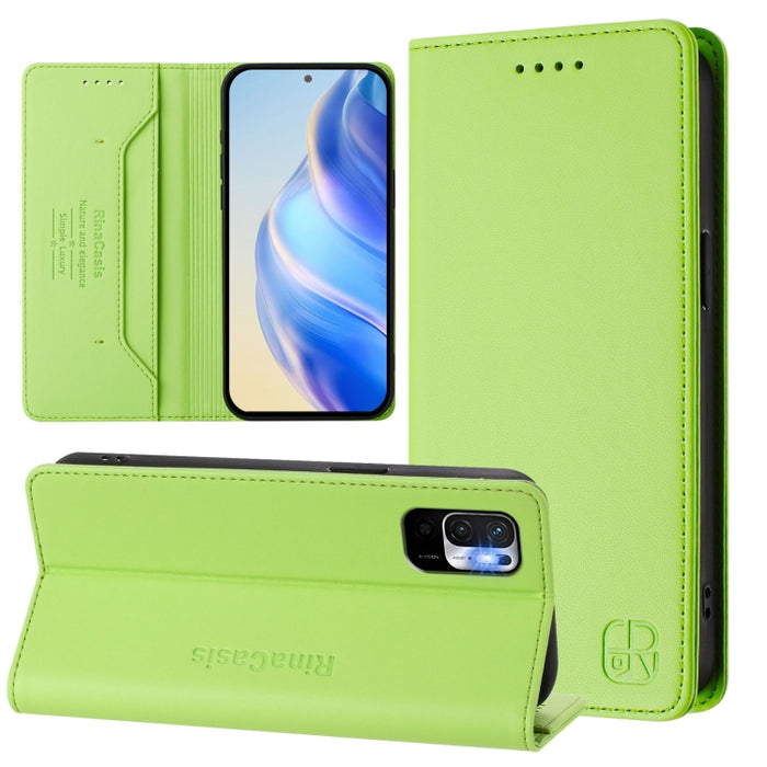 Estuche para teléfono de cuero con doble pliegue y succión magnética y RFID RC01, For Redmi K50 Ultra / Xiaomi 12T / 12T Pro, For Redmi Note 11 Pro 5G / 4G / Global, For Redmi 10 5G / 10 Prime+ 5G Global, For Redmi Note 11S 5G / Xiaomi Poco M4 Pro 5G  ...
