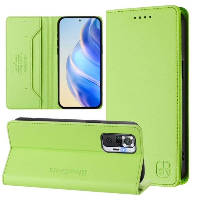 Estuche para teléfono de cuero con doble pliegue y succión magnética y RFID RC01, For Redmi K50 Ultra / Xiaomi 12T / 12T Pro, For Redmi Note 11 Pro 5G / 4G / Global, For Redmi 10 5G / 10 Prime+ 5G Global, For Redmi Note 11S 5G / Xiaomi Poco M4 Pro 5G  ...