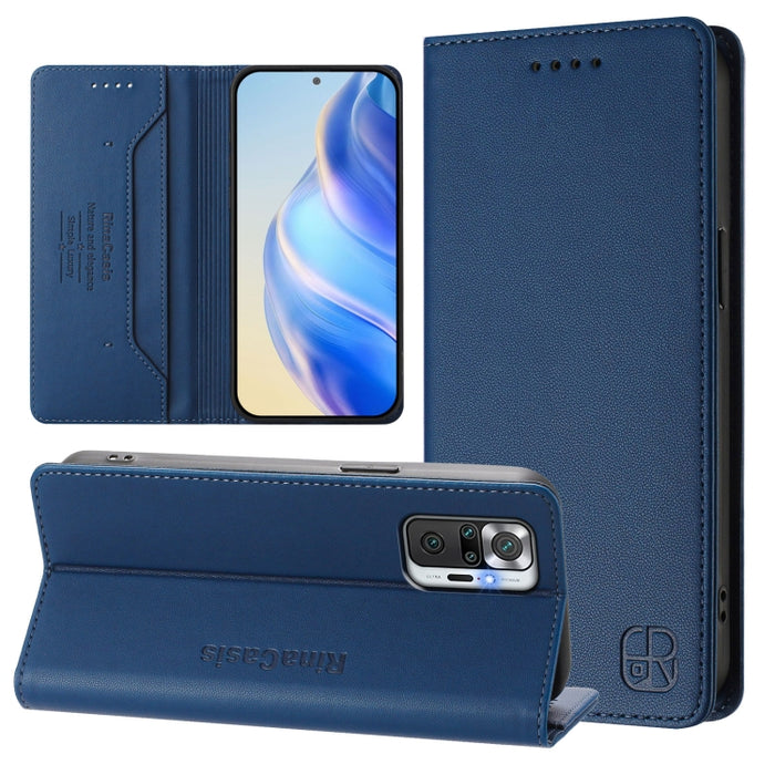 Estuche para teléfono de cuero con doble pliegue y succión magnética y RFID RC01, For Redmi K50 Ultra / Xiaomi 12T / 12T Pro, For Redmi Note 11 Pro 5G / 4G / Global, For Redmi 10 5G / 10 Prime+ 5G Global, For Redmi Note 11S 5G / Xiaomi Poco M4 Pro 5G  ...