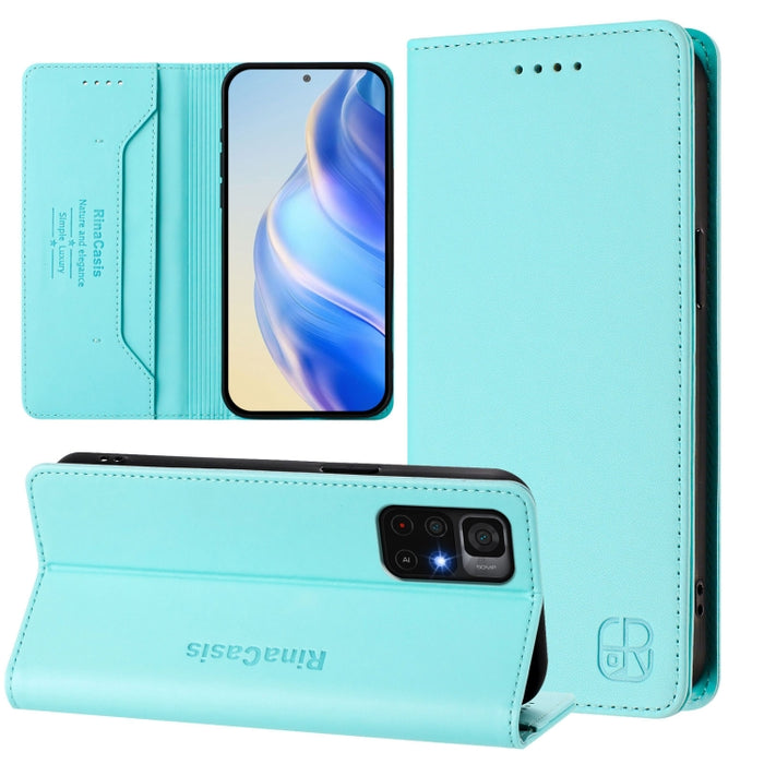 Estuche para teléfono de cuero con doble pliegue y succión magnética y RFID RC01, For Redmi K50 Ultra / Xiaomi 12T / 12T Pro, For Redmi Note 11 Pro 5G / 4G / Global, For Redmi 10 5G / 10 Prime+ 5G Global, For Redmi Note 11S 5G / Xiaomi Poco M4 Pro 5G  ...