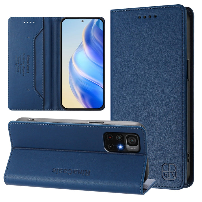 Estuche para teléfono de cuero con doble pliegue y succión magnética y RFID RC01, For Redmi K50 Ultra / Xiaomi 12T / 12T Pro, For Redmi Note 11 Pro 5G / 4G / Global, For Redmi 10 5G / 10 Prime+ 5G Global, For Redmi Note 11S 5G / Xiaomi Poco M4 Pro 5G  ...