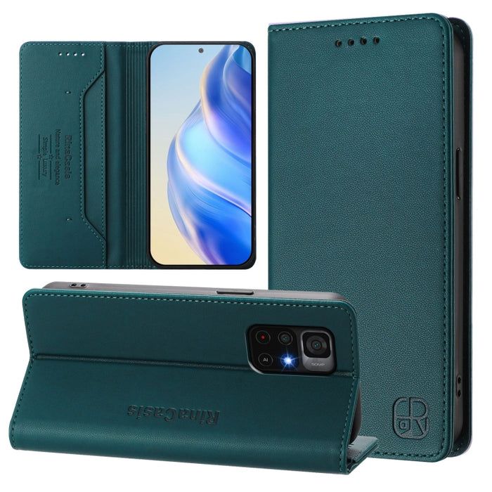Estuche para teléfono de cuero con doble pliegue y succión magnética y RFID RC01, For Redmi K50 Ultra / Xiaomi 12T / 12T Pro, For Redmi Note 11 Pro 5G / 4G / Global, For Redmi 10 5G / 10 Prime+ 5G Global, For Redmi Note 11S 5G / Xiaomi Poco M4 Pro 5G  ...