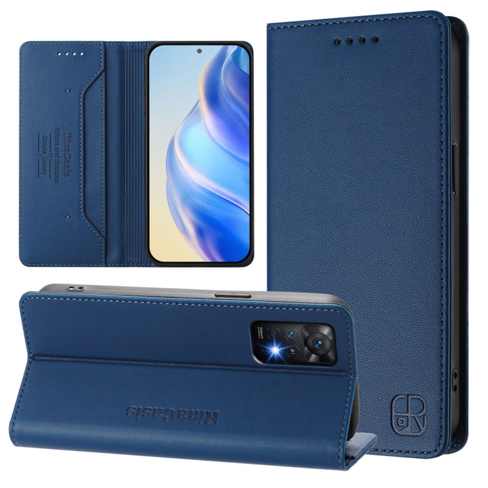 Estuche para teléfono de cuero con doble pliegue y succión magnética y RFID RC01, For Redmi K50 Ultra / Xiaomi 12T / 12T Pro, For Redmi Note 11 Pro 5G / 4G / Global, For Redmi 10 5G / 10 Prime+ 5G Global, For Redmi Note 11S 5G / Xiaomi Poco M4 Pro 5G  ...