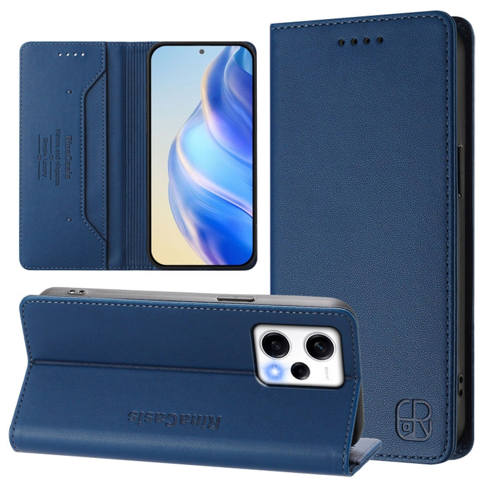 Estuche para teléfono de cuero con doble pliegue y succión magnética y RFID RC01, For Redmi K50 Ultra / Xiaomi 12T / 12T Pro, For Redmi Note 11 Pro 5G / 4G / Global, For Redmi 10 5G / 10 Prime+ 5G Global, For Redmi Note 11S 5G / Xiaomi Poco M4 Pro 5G  ...