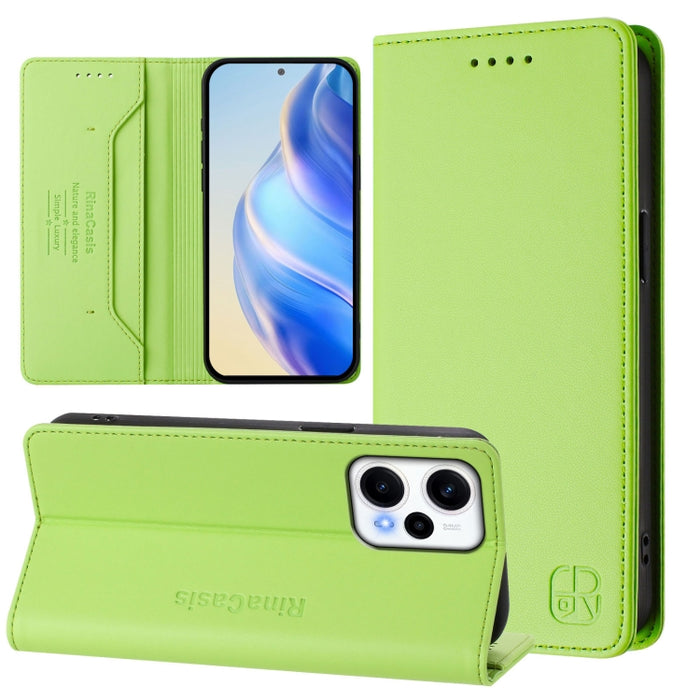 Estuche para teléfono de cuero con doble pliegue y succión magnética y RFID RC01, For Redmi 12 5G / 4G Global / Note 12R, For Redmi Note 11T Pro+ / Note 12T Pro / K50i, For Redmi Note 12 Turbo 5G / Xiaomi Poco F5, For Redmi Note 11 / 11S / 12S 4G Globa...