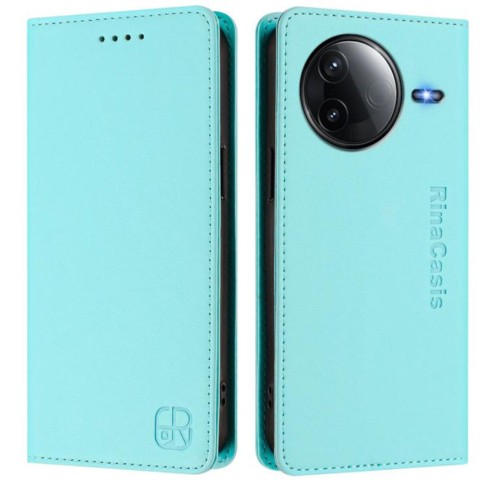 Estuche para teléfono de cuero con doble pliegue y succión magnética y RFID RC01, For Redmi Note 14 4G 163.25mm, For Redmi Note 14 5G, For Redmi 14C 4G / 14R 5G Global, For Redmi K70 Ultra 5G Global, For Redmi 13 5G / 4G Global                         ...