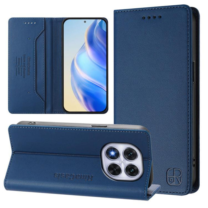 Estuche para teléfono de cuero con doble pliegue y succión magnética y RFID RC01, For Redmi A7 Pro 171mm / Poco C85x 5G, For Redmi 15a 5G Global, For Redmi Turbo 5 Max / Poco X8 Pro Max, For Redmi Turbo 5 Global / Poco X8 Pro 5G                        ...