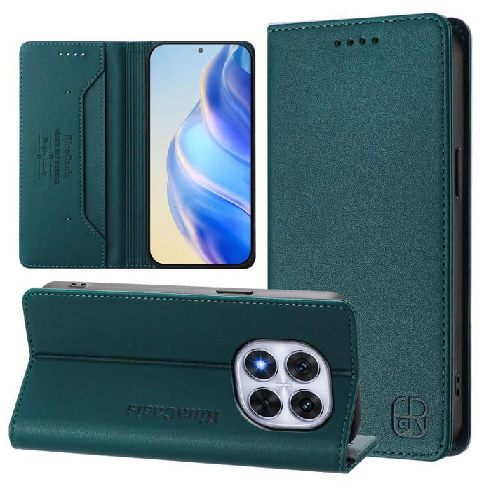 Estuche para teléfono de cuero con doble pliegue y succión magnética y RFID RC01, For Redmi A7 Pro 171mm / Poco C85x 5G, For Redmi 15a 5G Global, For Redmi Turbo 5 Max / Poco X8 Pro Max, For Redmi Turbo 5 Global / Poco X8 Pro 5G                        ...