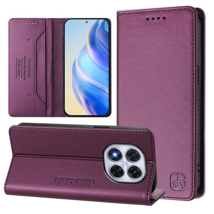 Estuche para teléfono de cuero con doble pliegue y succión magnética y RFID RC01, For Redmi A7 Pro 171mm / Poco C85x 5G, For Redmi 15a 5G Global, For Redmi Turbo 5 Max / Poco X8 Pro Max, For Redmi Turbo 5 Global / Poco X8 Pro 5G                        ...
