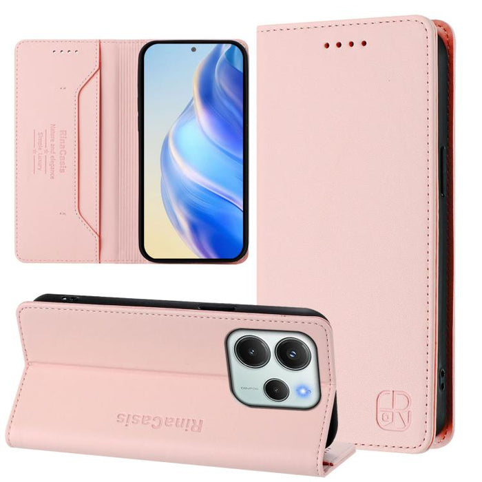 Estuche para teléfono de cuero con doble pliegue y succión magnética y RFID RC01, For Redmi A7 Pro 171mm / Poco C85x 5G, For Redmi 15a 5G Global, For Redmi Turbo 5 Max / Poco X8 Pro Max, For Redmi Turbo 5 Global / Poco X8 Pro 5G                        ...