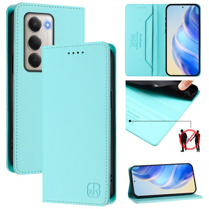 Estuche para teléfono de cuero con doble pliegue y succión magnética y RFID RC01, For Redmi A7 Pro 171mm / Poco C85x 5G, For Redmi 15a 5G Global, For Redmi Turbo 5 Max / Poco X8 Pro Max, For Redmi Turbo 5 Global / Poco X8 Pro 5G                        ...