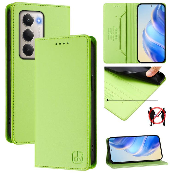 Estuche para teléfono de cuero con doble pliegue y succión magnética y RFID RC01, For Redmi A7 Pro 171mm / Poco C85x 5G, For Redmi 15a 5G Global, For Redmi Turbo 5 Max / Poco X8 Pro Max, For Redmi Turbo 5 Global / Poco X8 Pro 5G                        ...