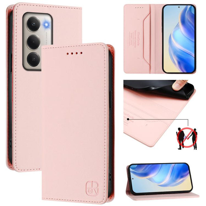 Estuche para teléfono de cuero con doble pliegue y succión magnética y RFID RC01, For Redmi A7 Pro 171mm / Poco C85x 5G, For Redmi 15a 5G Global, For Redmi Turbo 5 Max / Poco X8 Pro Max, For Redmi Turbo 5 Global / Poco X8 Pro 5G                        ...
