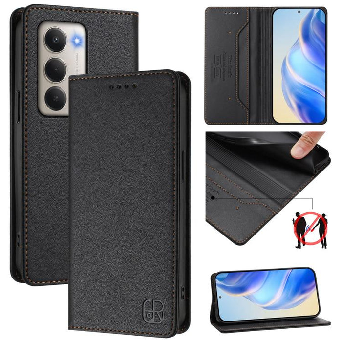 Estuche para teléfono de cuero con doble pliegue y succión magnética y RFID RC01, For Redmi A7 Pro 171mm / Poco C85x 5G, For Redmi 15a 5G Global, For Redmi Turbo 5 Max / Poco X8 Pro Max, For Redmi Turbo 5 Global / Poco X8 Pro 5G                        ...