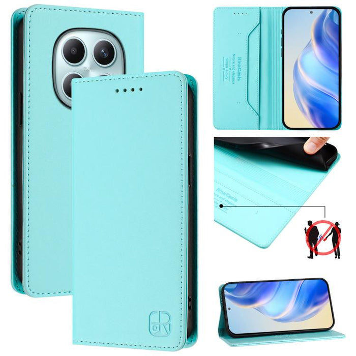 Estuche para teléfono de cuero con doble pliegue y succión magnética y RFID RC01, For Redmi A7 Pro 171mm / Poco C85x 5G, For Redmi 15a 5G Global, For Redmi Turbo 5 Max / Poco X8 Pro Max, For Redmi Turbo 5 Global / Poco X8 Pro 5G                        ...