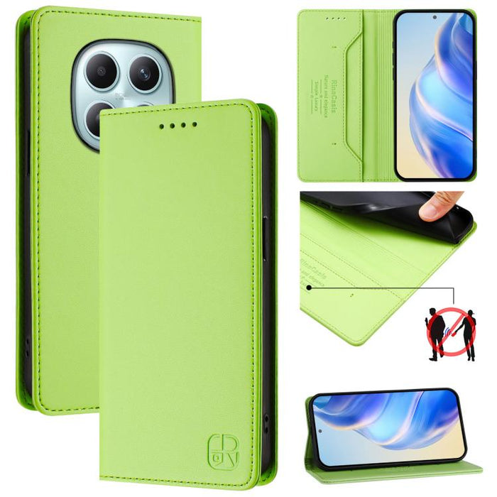 Estuche para teléfono de cuero con doble pliegue y succión magnética y RFID RC01, For Redmi A7 Pro 171mm / Poco C85x 5G, For Redmi 15a 5G Global, For Redmi Turbo 5 Max / Poco X8 Pro Max, For Redmi Turbo 5 Global / Poco X8 Pro 5G                        ...