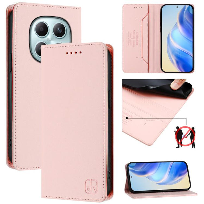 Estuche para teléfono de cuero con doble pliegue y succión magnética y RFID RC01, For Redmi A7 Pro 171mm / Poco C85x 5G, For Redmi 15a 5G Global, For Redmi Turbo 5 Max / Poco X8 Pro Max, For Redmi Turbo 5 Global / Poco X8 Pro 5G                        ...