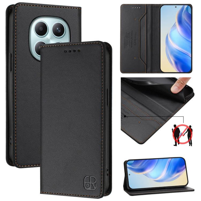 Estuche para teléfono de cuero con doble pliegue y succión magnética y RFID RC01, For Redmi A7 Pro 171mm / Poco C85x 5G, For Redmi 15a 5G Global, For Redmi Turbo 5 Max / Poco X8 Pro Max, For Redmi Turbo 5 Global / Poco X8 Pro 5G                        ...