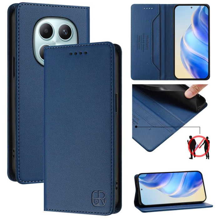 Estuche para teléfono de cuero con doble pliegue y succión magnética y RFID RC01, For Redmi A7 Pro 171mm / Poco C85x 5G, For Redmi 15a 5G Global, For Redmi Turbo 5 Max / Poco X8 Pro Max, For Redmi Turbo 5 Global / Poco X8 Pro 5G                        ...