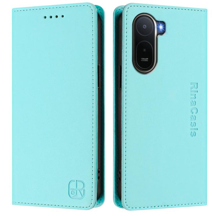 Estuche para teléfono de cuero con doble pliegue y succión magnética y RFID RC01, For Redmi A7 Pro 171mm / Poco C85x 5G, For Redmi 15a 5G Global, For Redmi Turbo 5 Max / Poco X8 Pro Max, For Redmi Turbo 5 Global / Poco X8 Pro 5G                        ...