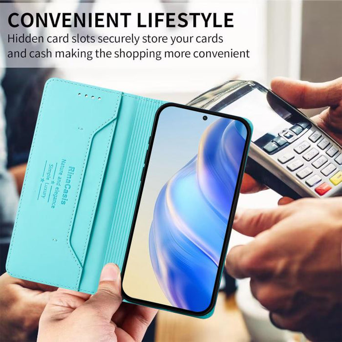 Estuche para teléfono de cuero con doble pliegue y succión magnética y RFID RC01, For Redmi A7 Pro 171mm / Poco C85x 5G, For Redmi 15a 5G Global, For Redmi Turbo 5 Max / Poco X8 Pro Max, For Redmi Turbo 5 Global / Poco X8 Pro 5G                        ...