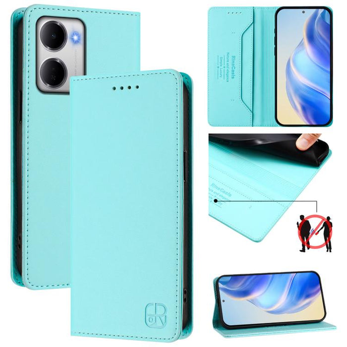 Estuche para teléfono de cuero con doble pliegue y succión magnética y RFID RC01, For Redmi A7 Pro 171mm / Poco C85x 5G, For Redmi 15a 5G Global, For Redmi Turbo 5 Max / Poco X8 Pro Max, For Redmi Turbo 5 Global / Poco X8 Pro 5G                        ...