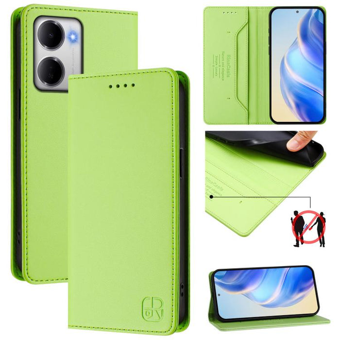 Estuche para teléfono de cuero con doble pliegue y succión magnética y RFID RC01, For Redmi A7 Pro 171mm / Poco C85x 5G, For Redmi 15a 5G Global, For Redmi Turbo 5 Max / Poco X8 Pro Max, For Redmi Turbo 5 Global / Poco X8 Pro 5G                        ...