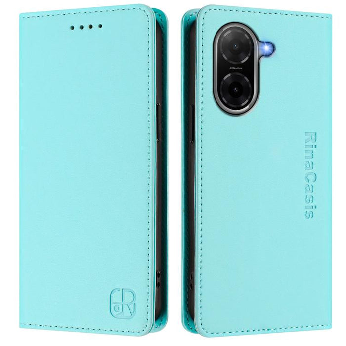 Estuche para teléfono de cuero con doble pliegue y succión magnética y RFID RC01, For Redmi A7 Pro 171mm / Poco C85x 5G, For Redmi 15a 5G Global, For Redmi Turbo 5 Max / Poco X8 Pro Max, For Redmi Turbo 5 Global / Poco X8 Pro 5G                        ...