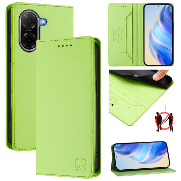 Estuche para teléfono de cuero con doble pliegue y succión magnética y RFID RC01, For Redmi A7 Pro 171mm / Poco C85x 5G, For Redmi 15a 5G Global, For Redmi Turbo 5 Max / Poco X8 Pro Max, For Redmi Turbo 5 Global / Poco X8 Pro 5G                        ...